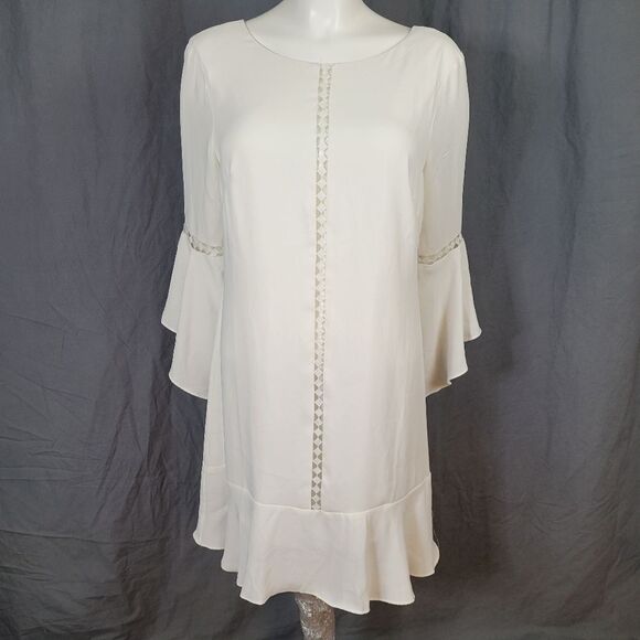 White House Black Market Dresses & Skirts - White House Black Market Lined Ivory Colored Dress Size 12‎